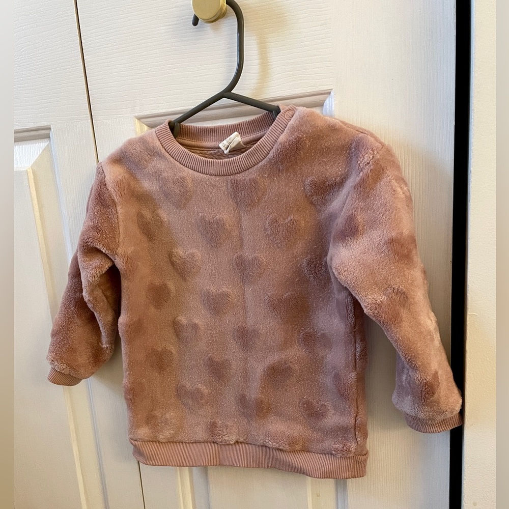 H&M Kids - Size 18M - Pink Heart Sweater